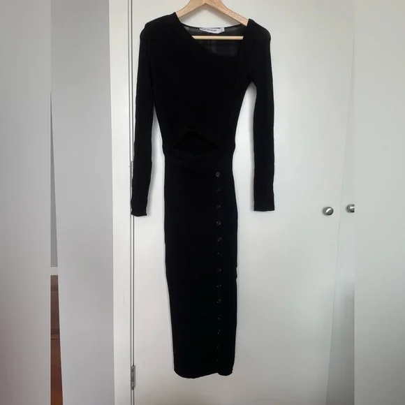 Brand new Self-Portrait cut-out detail ribbed-knit midi dress - Picture 3 of 11